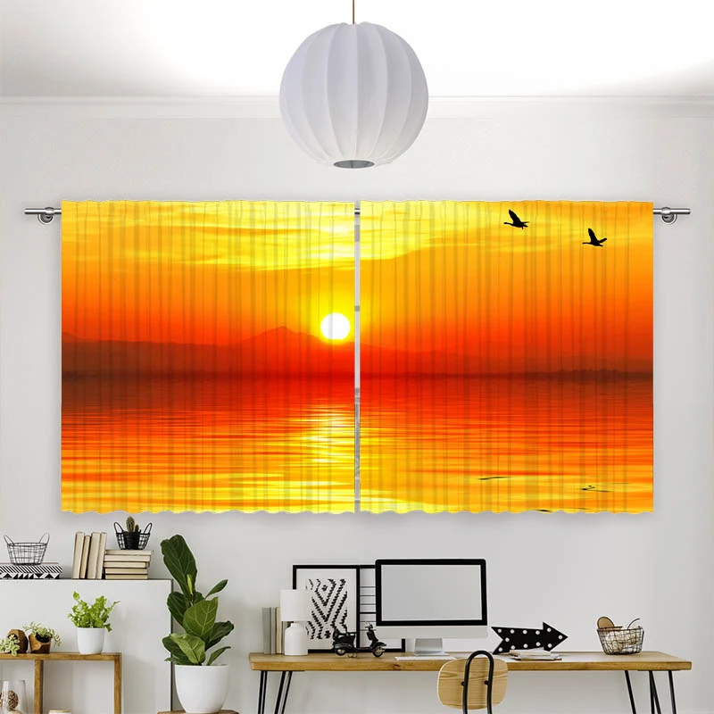 Vorhang Motiv "Sonnenuntergang Meer"