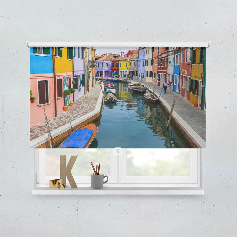 Springrollo Motiv "Kanal Bunte Haeuser"