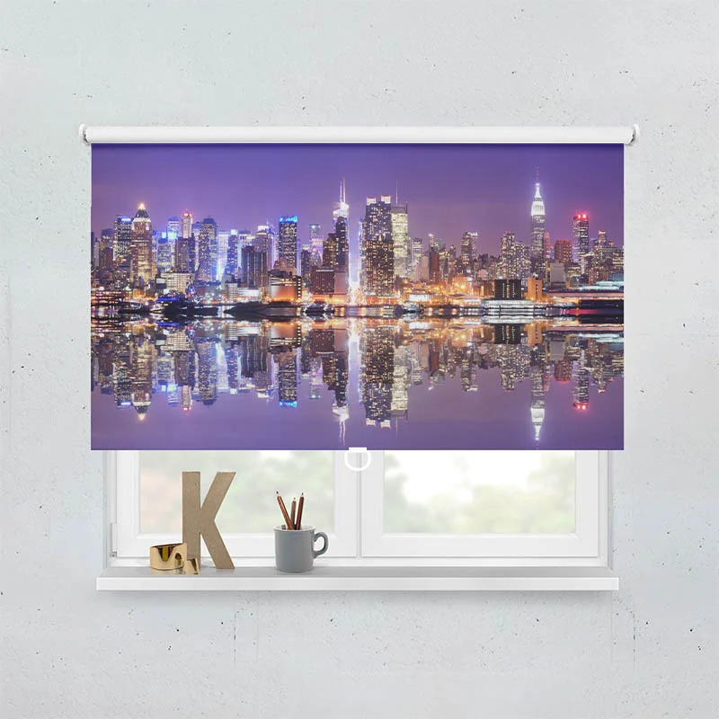 Springrollo Motiv "Skyline Manhatten Nacht"