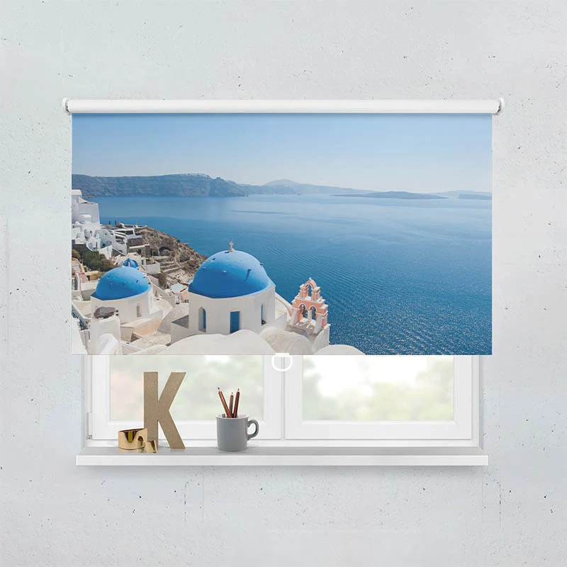 Springrollo Motiv "Kirche Santorini"