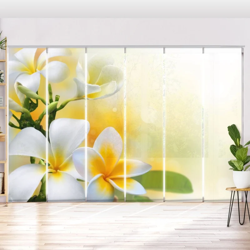 Schiebegardine Motiv "Frangipani"