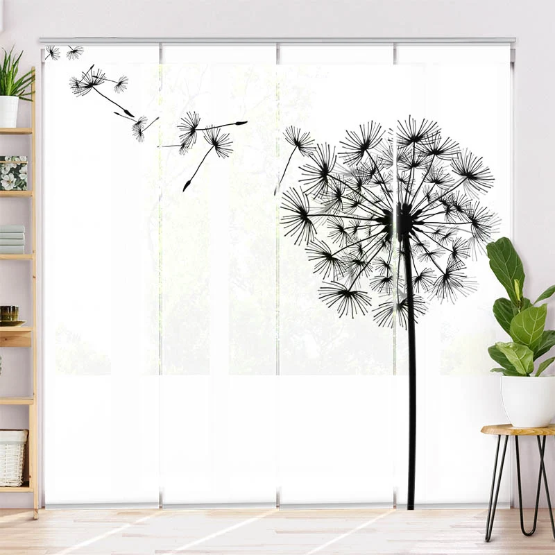 Schiebegardine Motiv "Pusteblume Grafik"