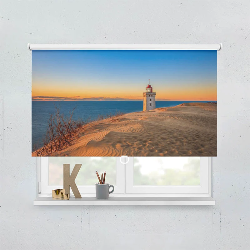 Springrollo Motiv "Leuchtturm Meer"
