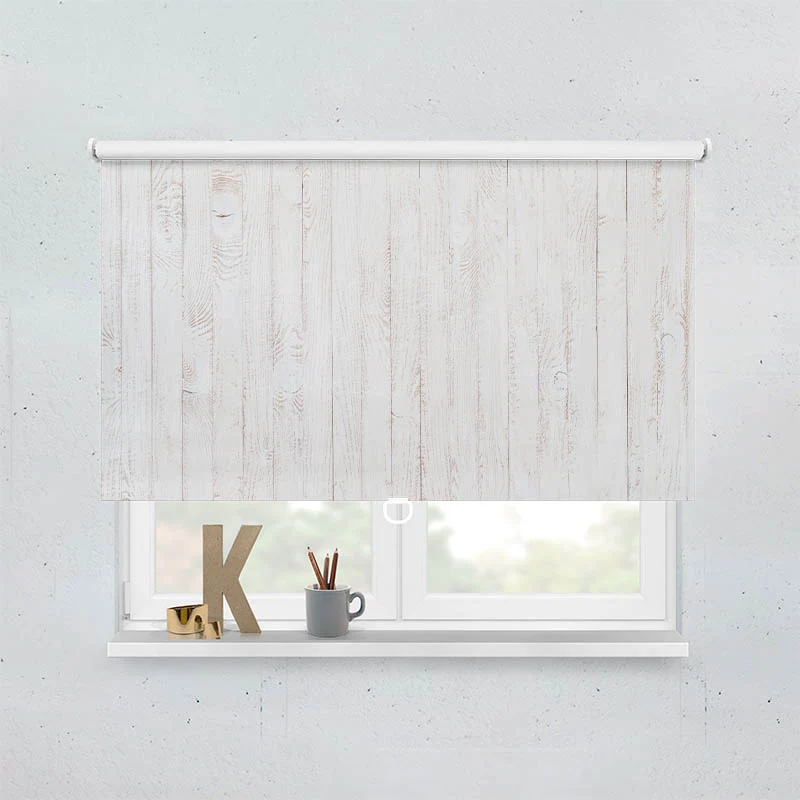 Springrollo Motiv "Hintergrund Weisse Holzlatten"