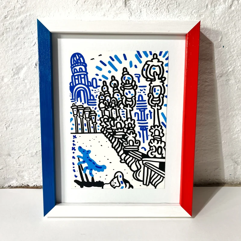 Pont des Arts Paris, 25x19,5 cm