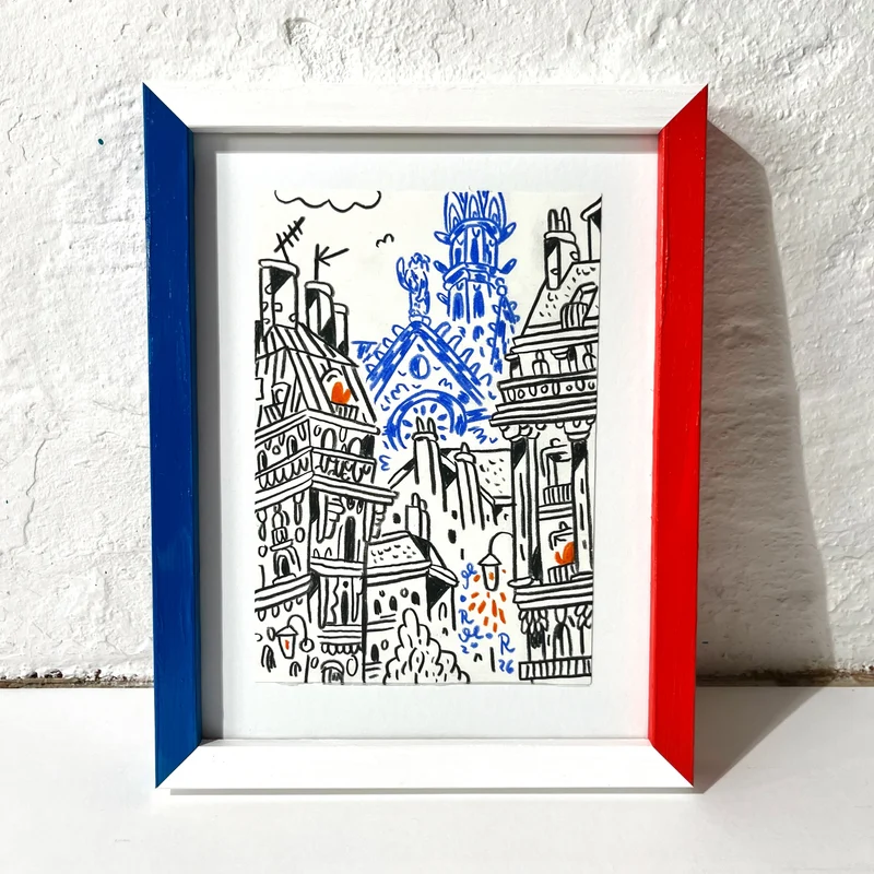 Notre Dame ved Seinen Paris, 25x19,5 cm