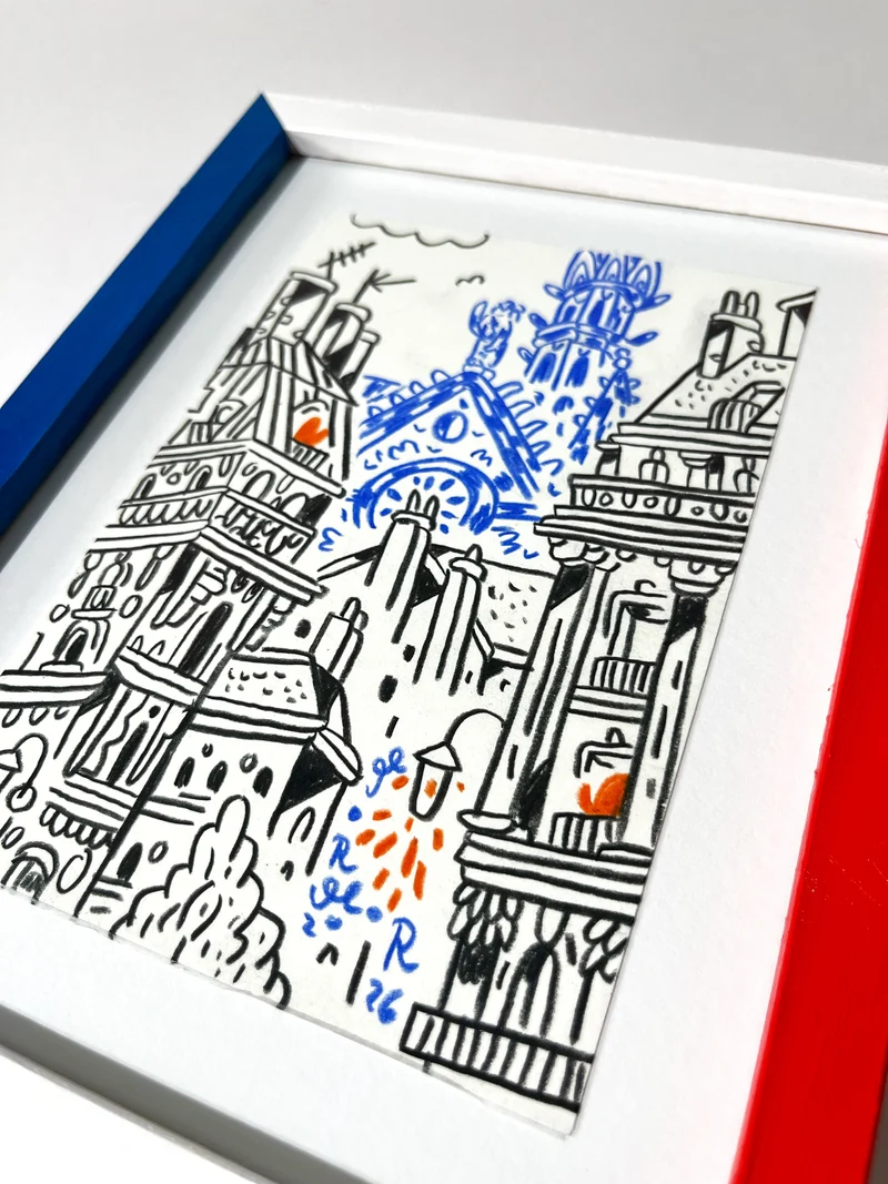 Notre Dame ved Seinen Paris, 25x19,5 cm