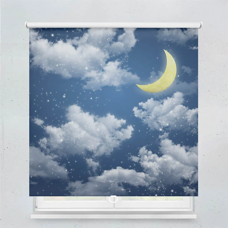 Springrollo Motiv "Halbmond Himmel Nacht"