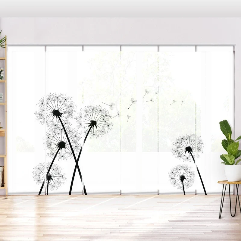 Schiebegardine Motiv "Pusteblumen Grafik"