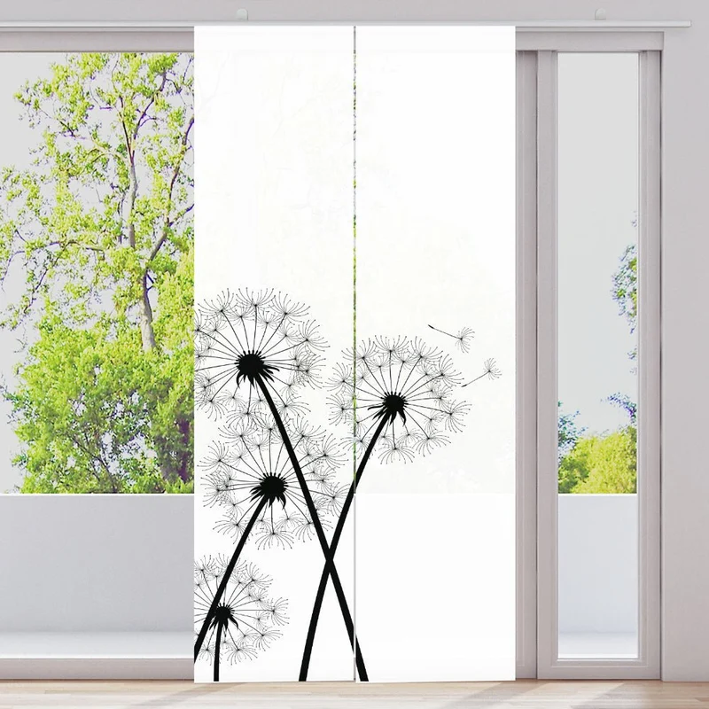 Schiebegardine Motiv "Pusteblumen Grafik"