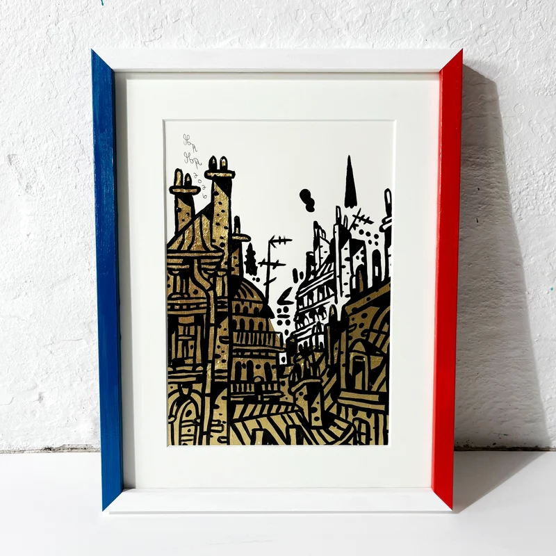 Paris rue Saint-Russtique - 35x28 cm