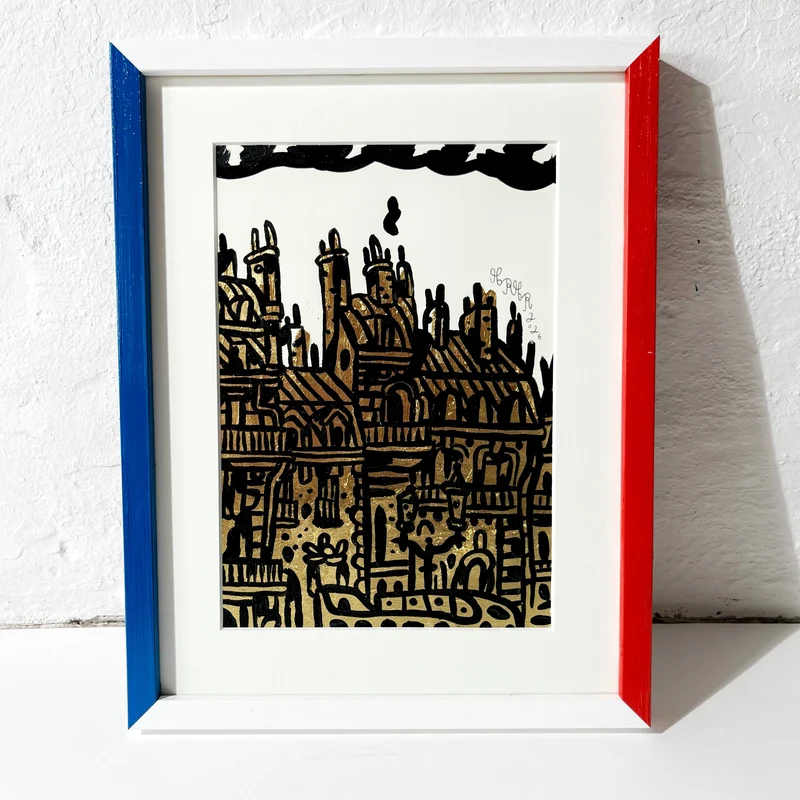 Paris, rue du Bac, 35x28 cm