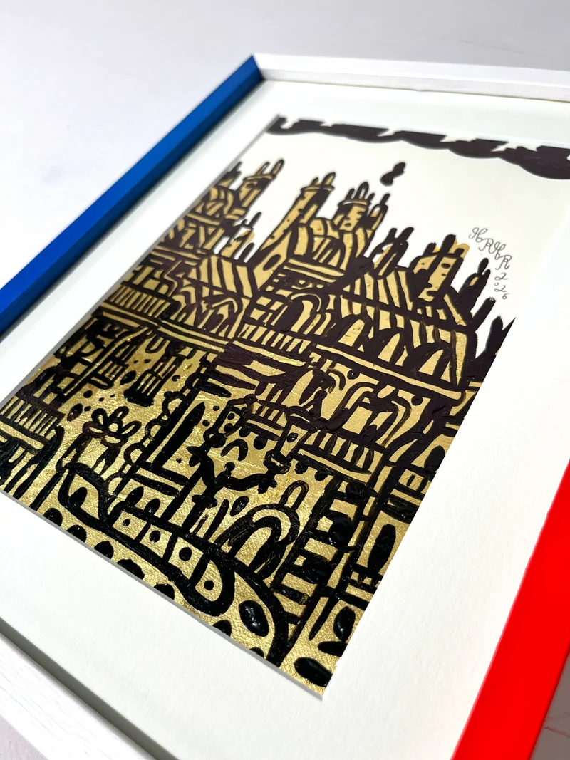 Paris, rue du Bac, 35x28 cm