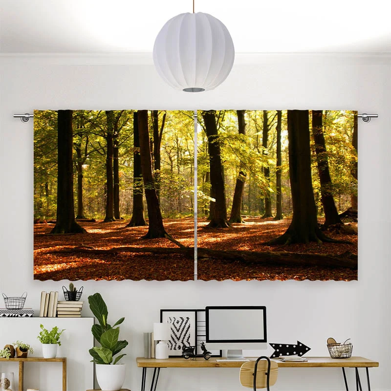 Vorhang Motiv "Wald Sonnenstrahlen"