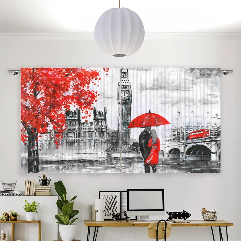 Vorhang Motiv "London Big Ben Gemaelde"