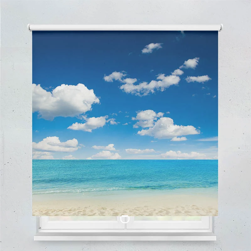 Springrollo Motiv "Meer mit Blauem Himmel"