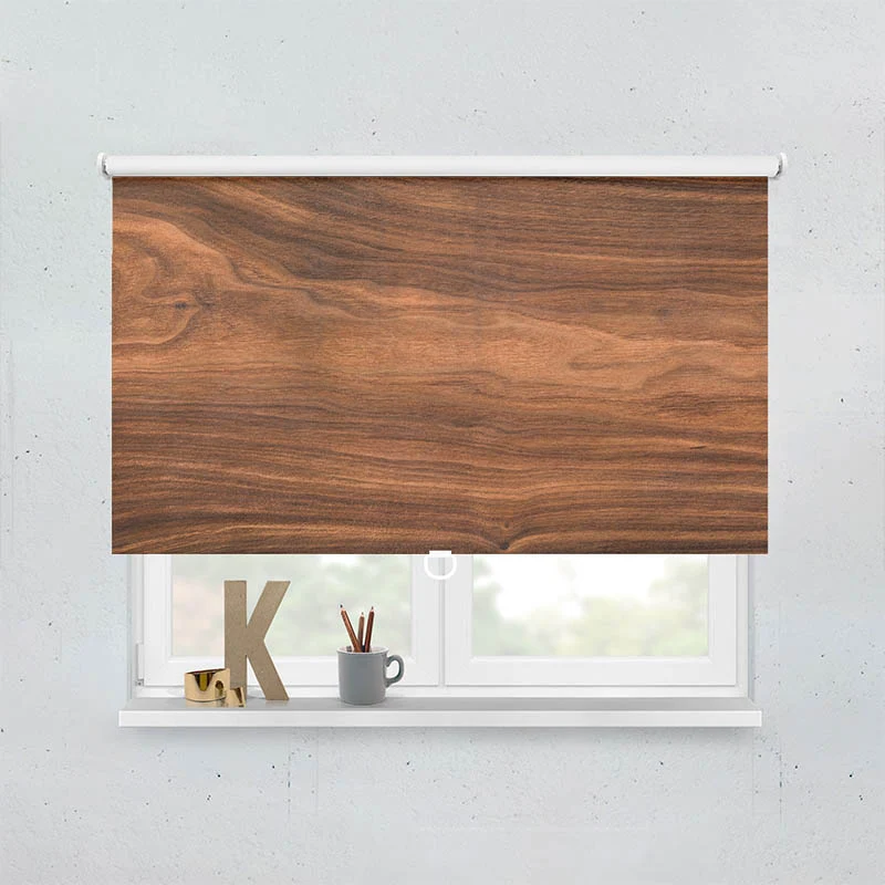 Springrollo Motiv "Walnuss Holzplanke"