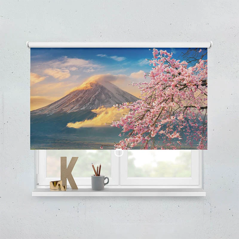 Springrollo Motiv "Fuji Kirschblueten"
