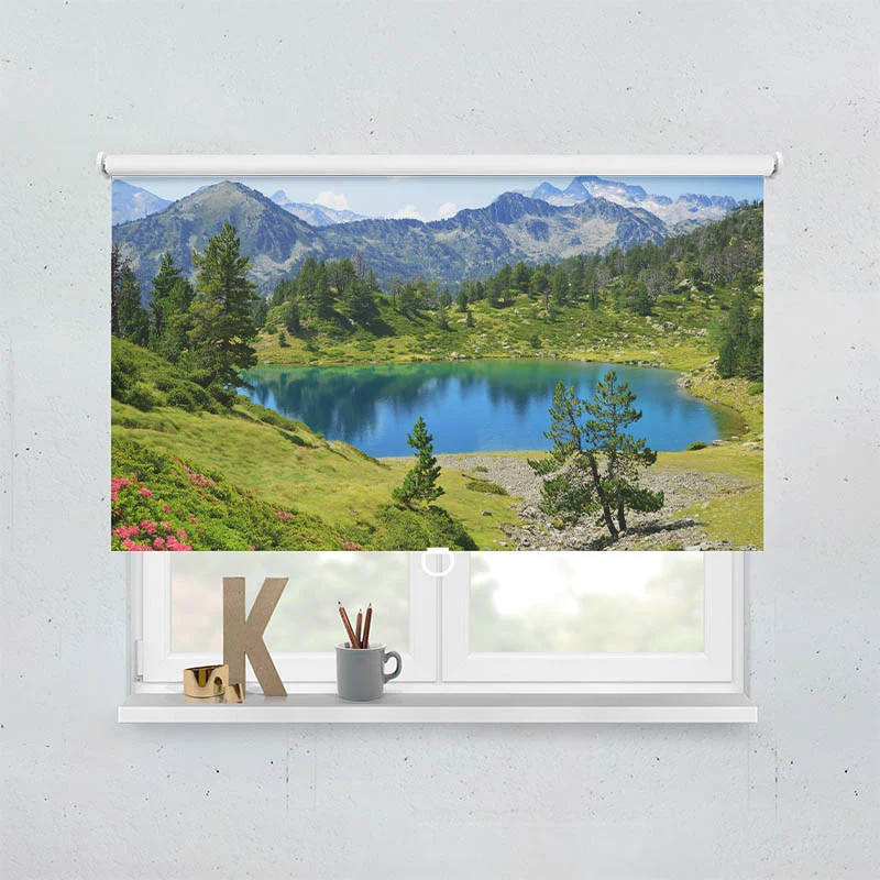 Springrollo Motiv "Berglandschaft mit See"
