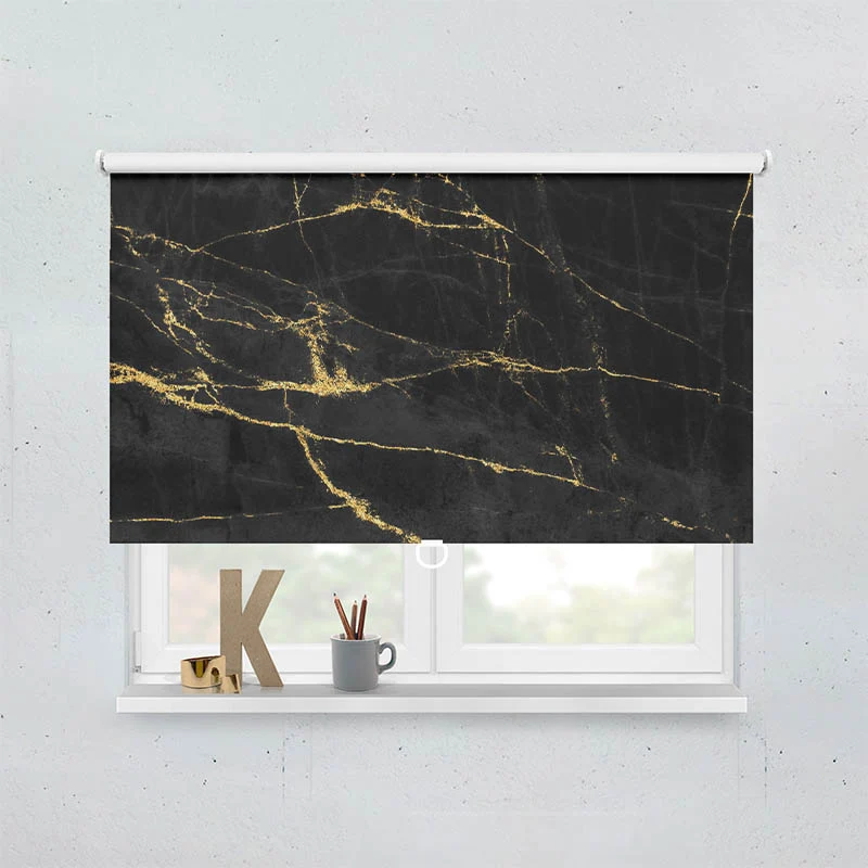 Springrollo Motiv "Schwarz Goldener Hintergrund"