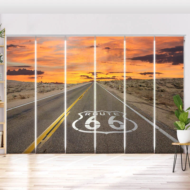 Schiebegardine Motiv "Route 66"