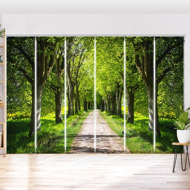 Schiebegardine Motiv "Schoene Allee"