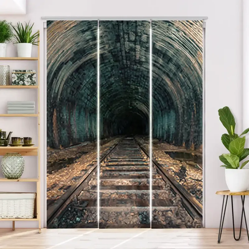 Schiebegardine Motiv "Alter Eisenbahn Tunnel"
