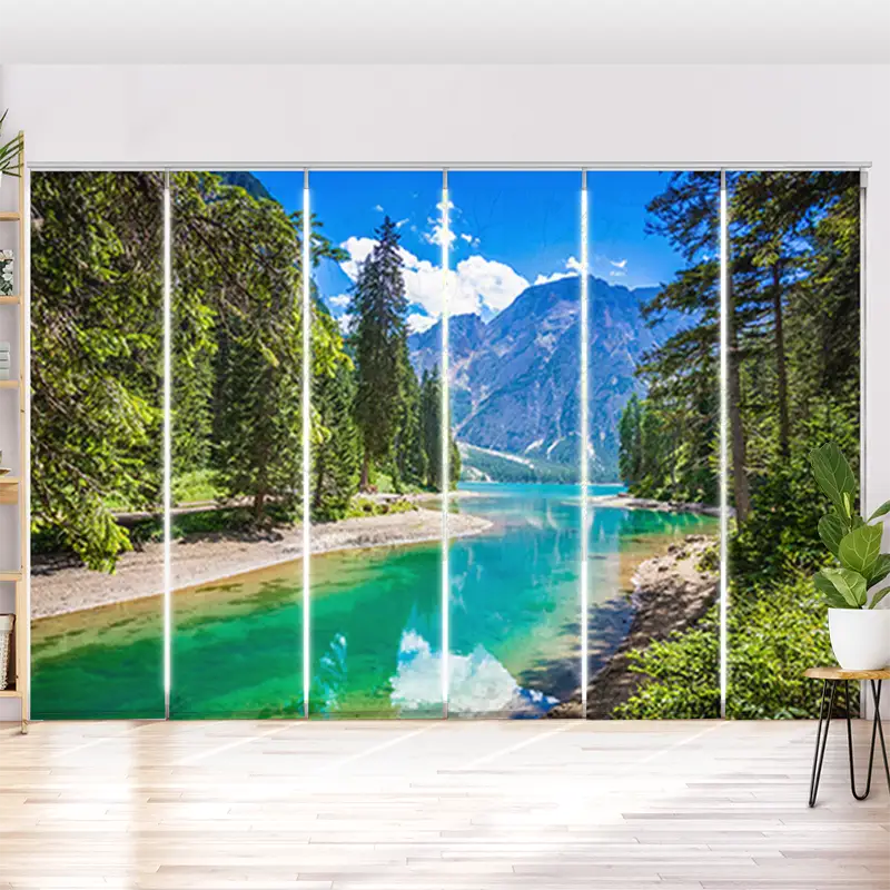 Schiebegardine Motiv "Pragser Wildsee"