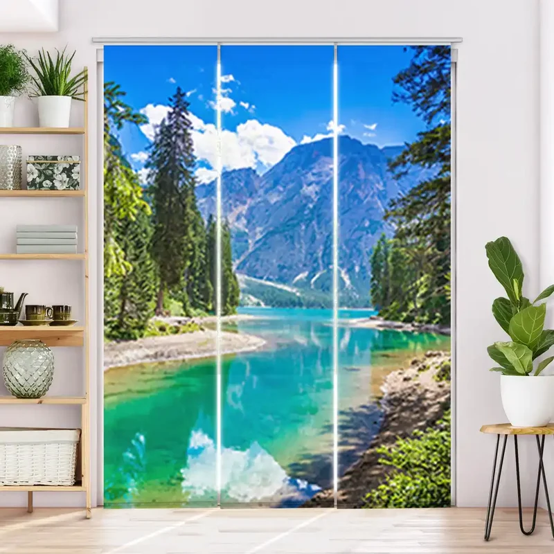 Schiebegardine Motiv "Pragser Wildsee"