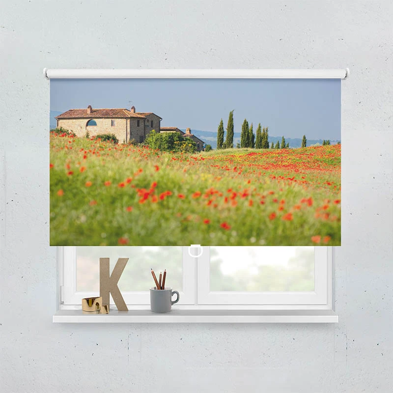 Springrollo Motiv "Toskana Landschaft"