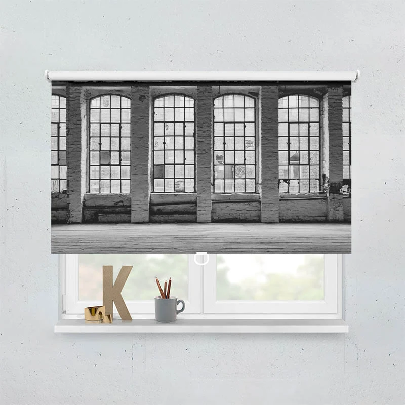 Springrollo Motiv "Alte Fabrikfenster"