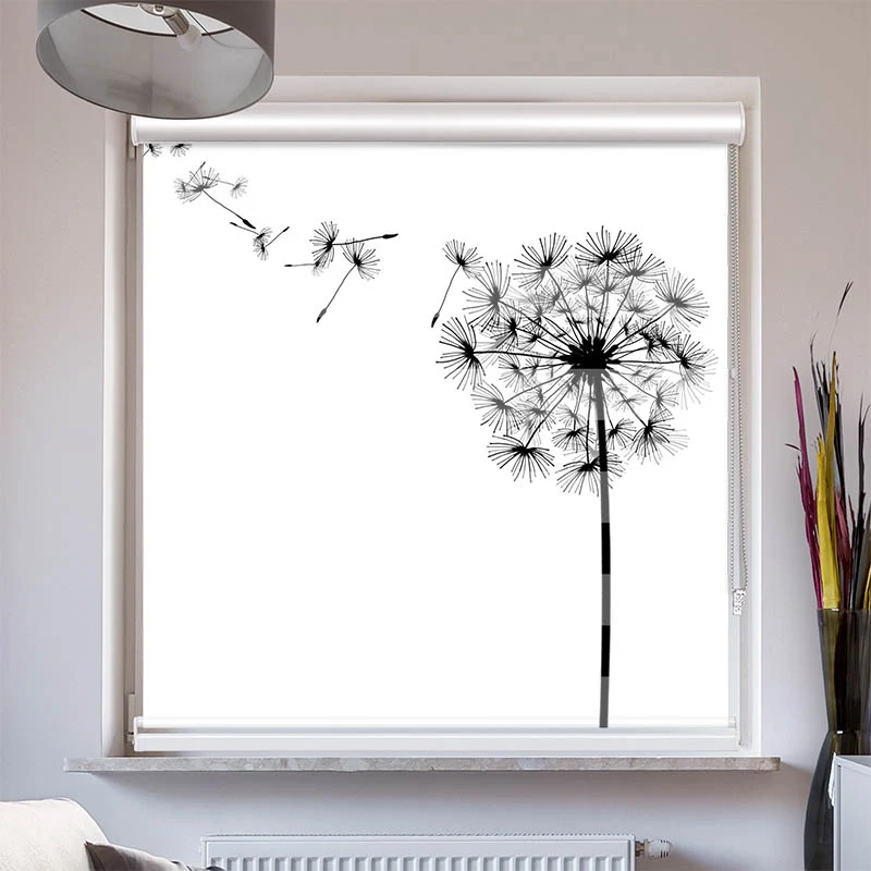 Doppelrollo mit Kassette "Pusteblume Grafik"