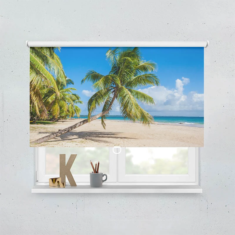 Springrollo Motiv "Palme Meer Urlaub"