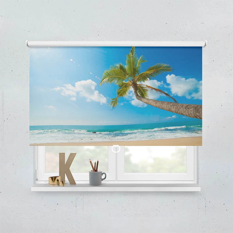 Springrollo Motiv "Palme Meer"