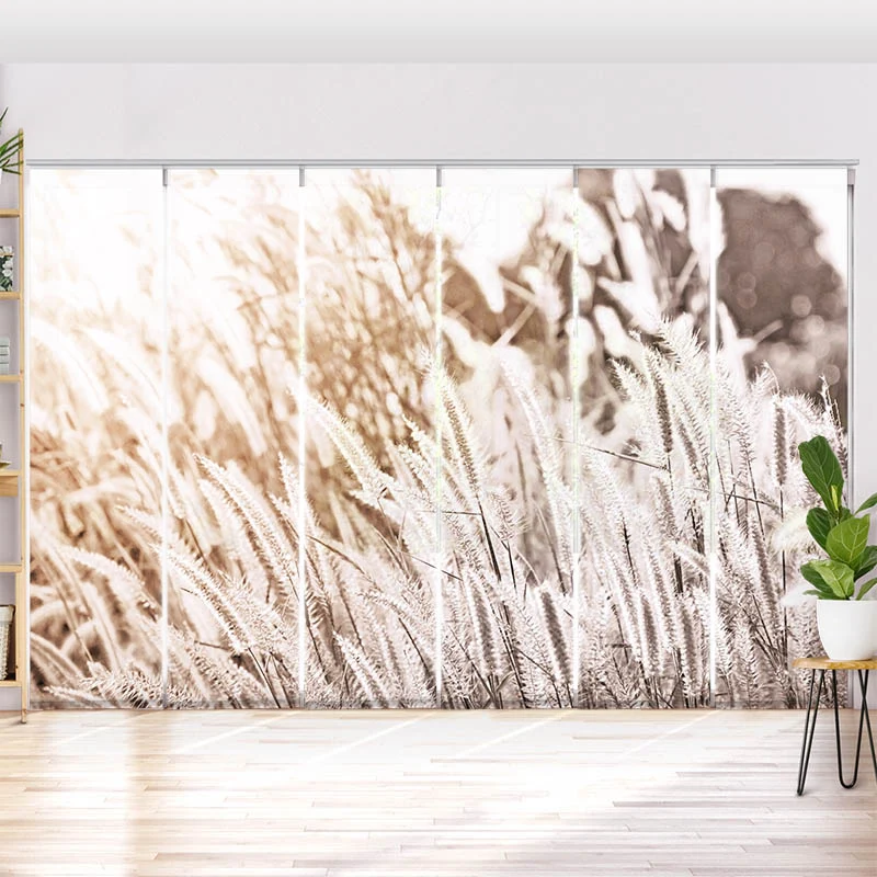 Schiebegardine Motiv "Pampas Gras"