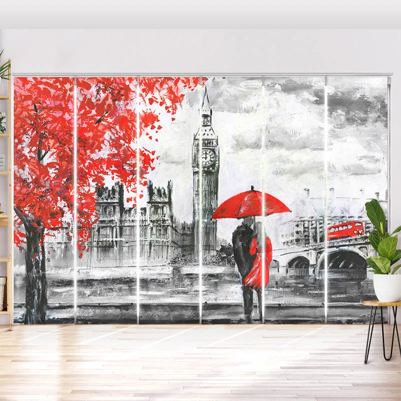 Schiebegardine Motiv "London Big Ben Gemaelde"