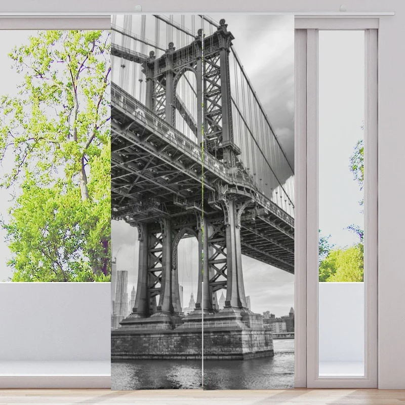 Schiebegardine Motiv "Brooklyn Bridge"