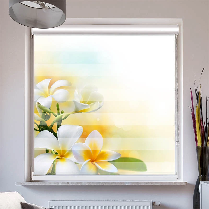 Doppelrollo mit Kassette "Frangipani"