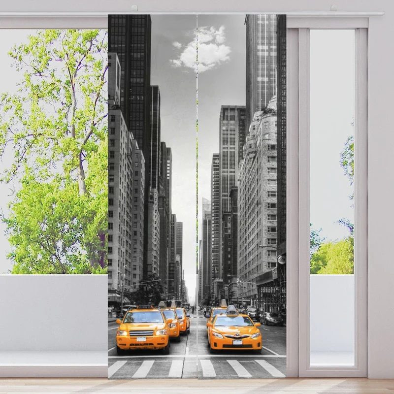 Schiebegardine Motiv "New York Taxi"