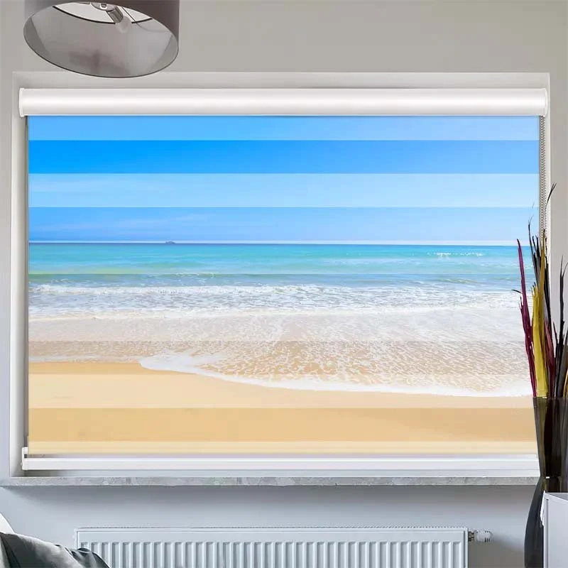 Doppelrollo mit Kassette "Strand und Meer"