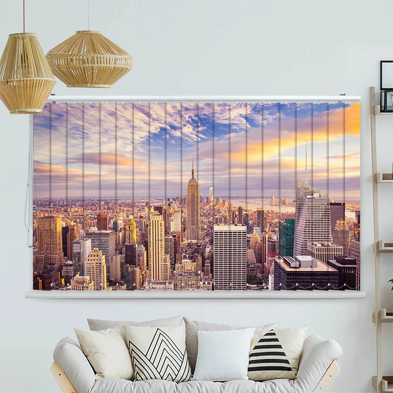 Lamellenvorhang Motiv "Sunset New York City Skyline"