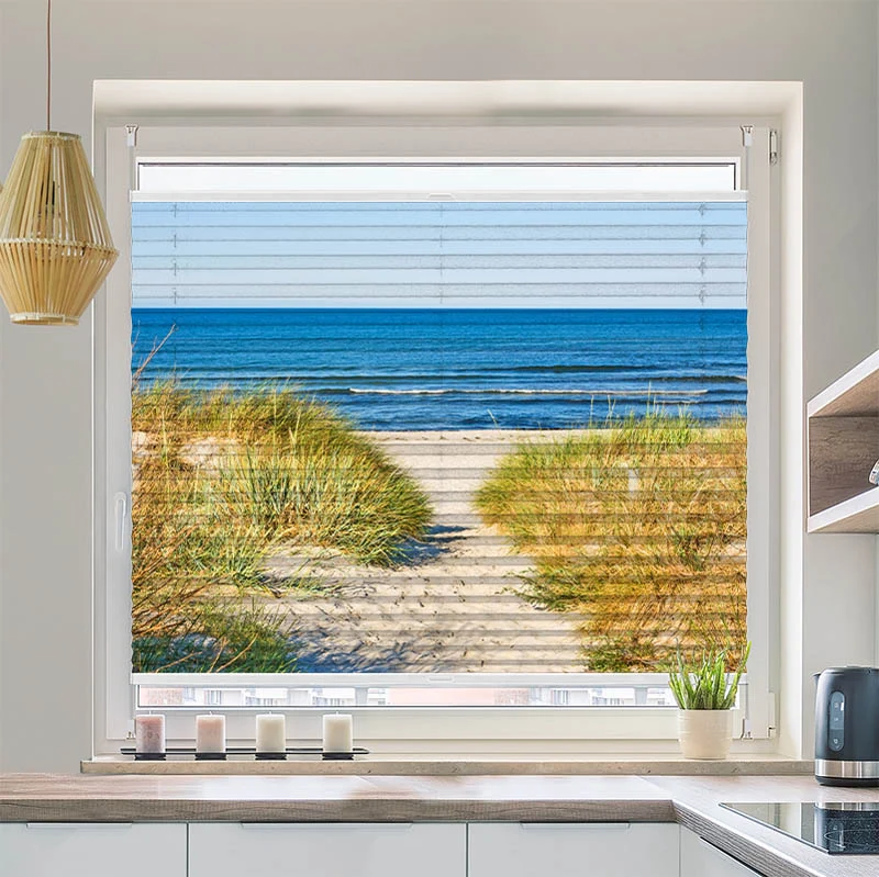 Plissee Motiv "Duene Meer Ostsee"