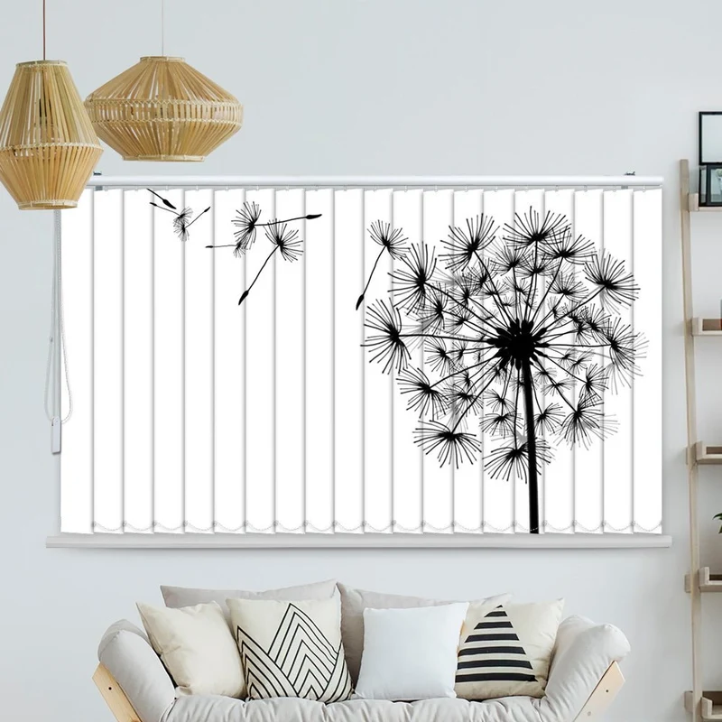 Lamellenvorhang Motiv "Pusteblume Grafik"