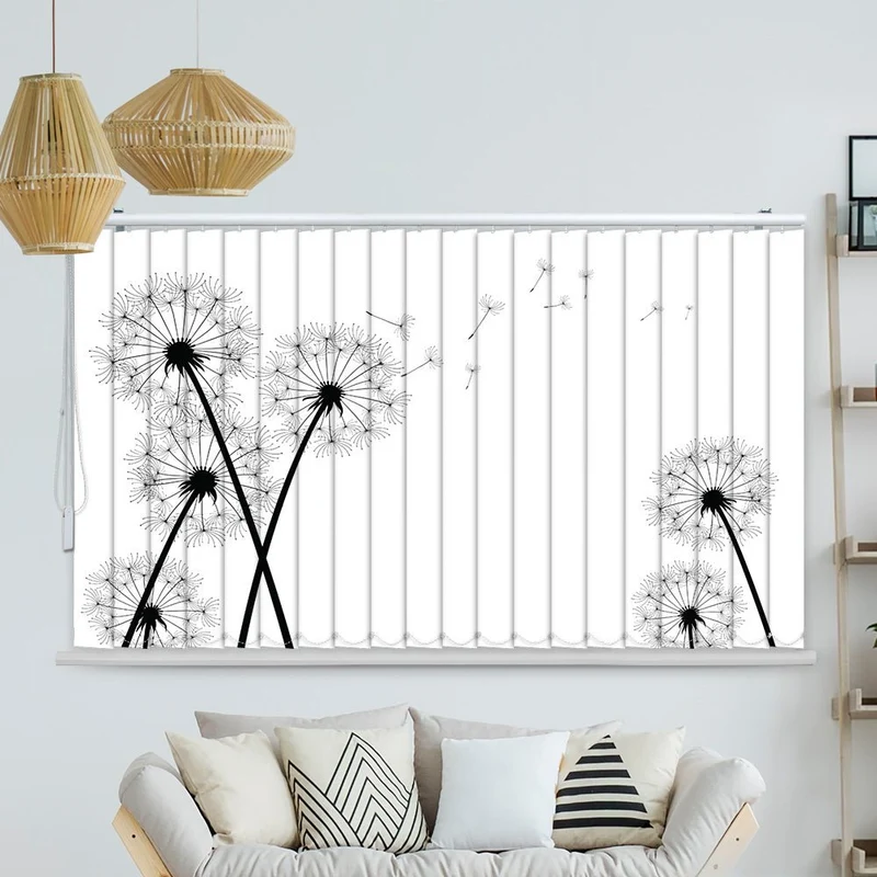 Lamellenvorhang Motiv "Pusteblumen Grafik"
