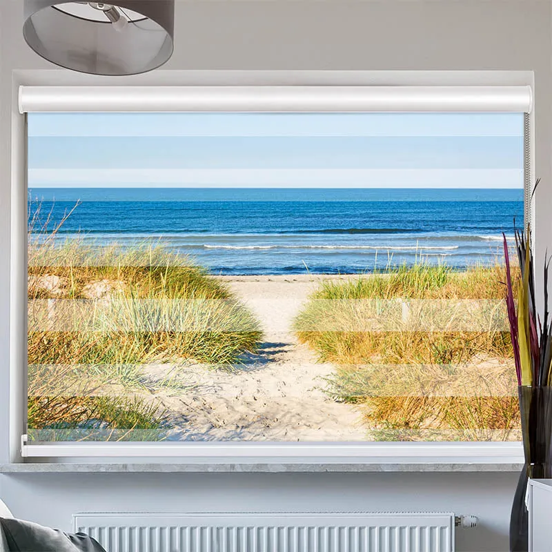 Doppelrollo mit Kassette "Duene Meer Ostsee"