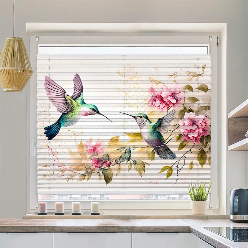 Plissee Motiv "Kolibri Gemalt"