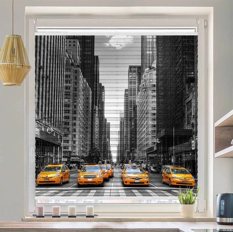 Plissee Motiv "New York Taxi"