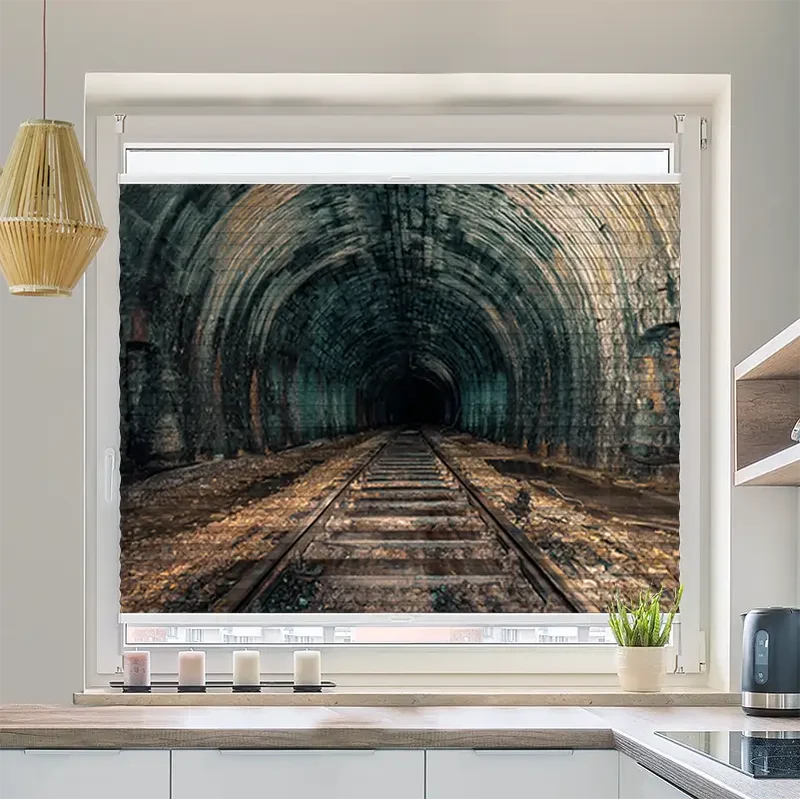 Plissee Motiv "Alter Eisenbahn Tunnel"