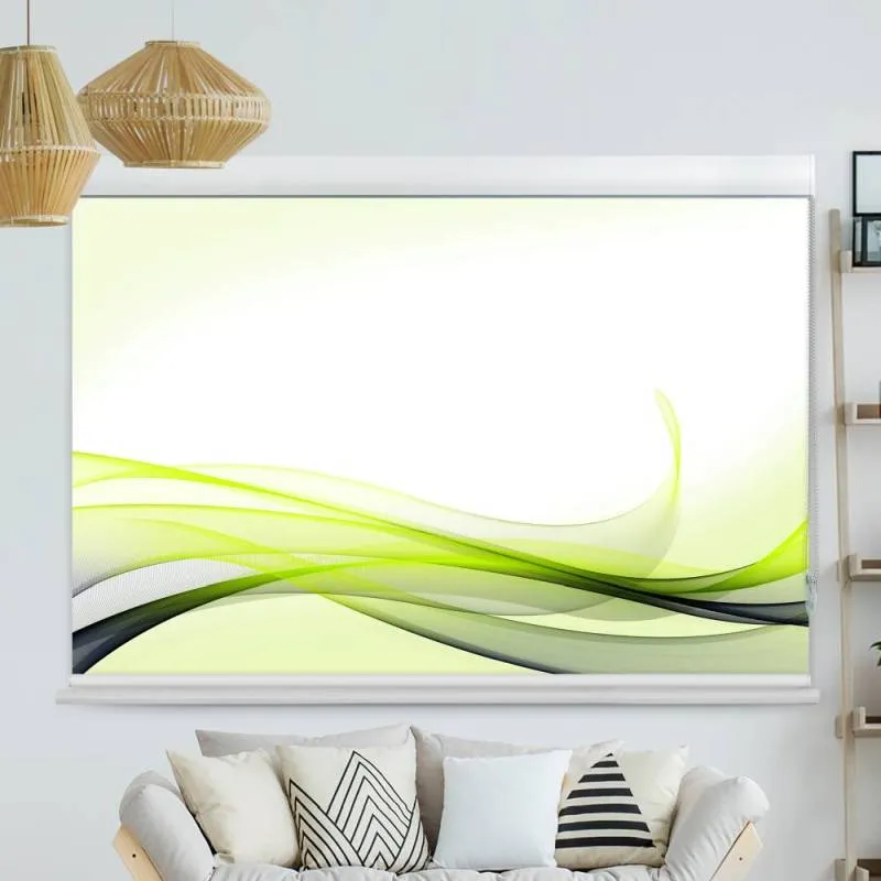 Kassettenrollo Motiv "Abstrakt Gruene Wellen" | bis B 420 x H 420 cm
