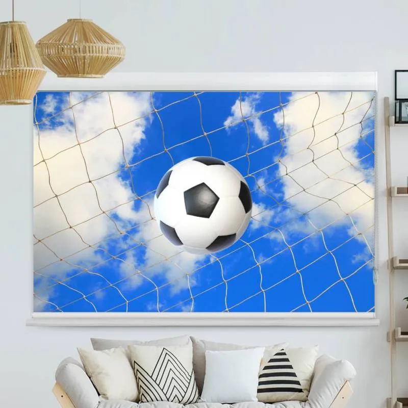 Kassettenrollo Motiv "Fussball im Netz" | bis B 420 x H 420 cm
